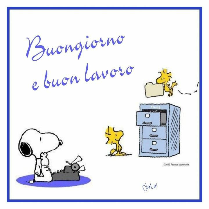 Snoopy - "Buongiorno e Buon Lavoro"