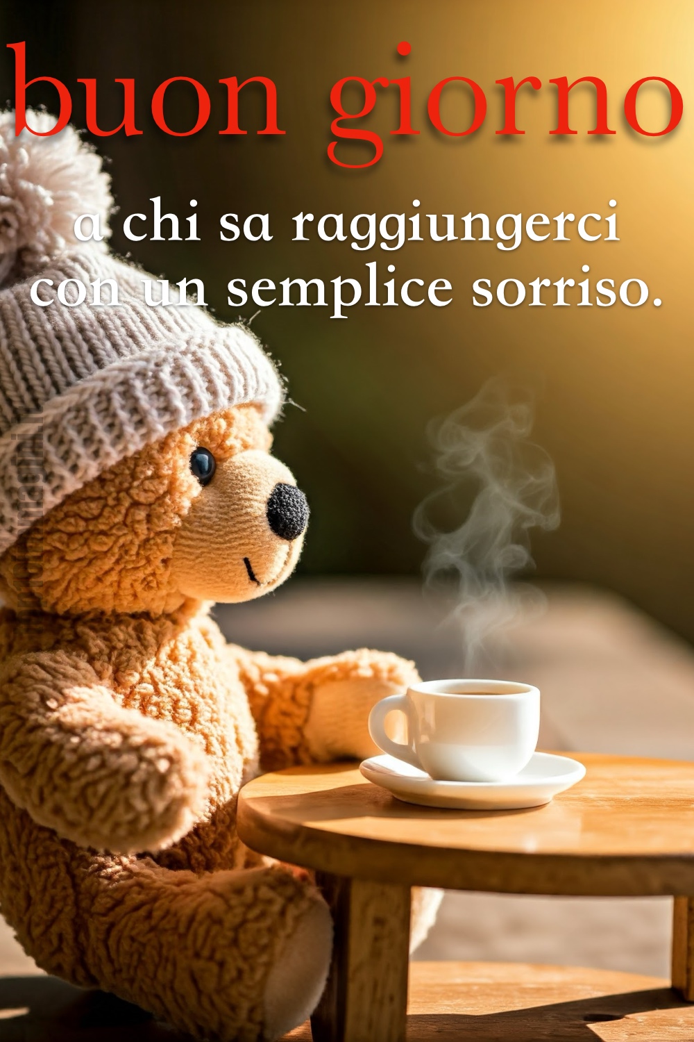 Buon giorno, a chi sa raggiungerci con un semplice sorriso.